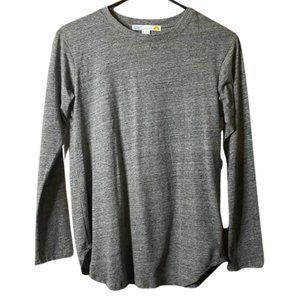 C & C California Cutout Open Back Crew Neck Long Sleeve Cotton Blend Top Small